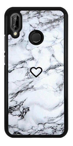 Funda Protector Para Huawei Marmol Blanco Corazon Tumblr