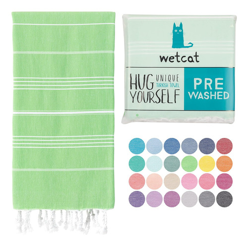 Toalla Turca Wetcat, Super Liviana, Extra Absorbente Verde L