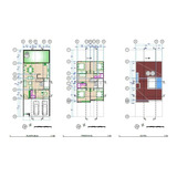 Plano De Casa Habitaciòn De 8 X 20 Dos Plantas