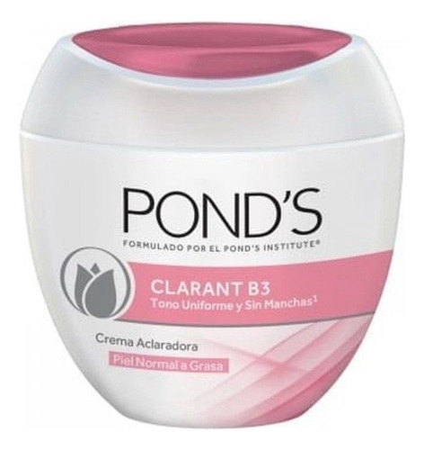 Crema Antimanchas Rosa Pond's Creme Clarant B3, 100 G, Grasa De Diablillo, Tipo Normal