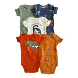 Carters Pack De 5 Bodys Manga Corta Varon Y Nena