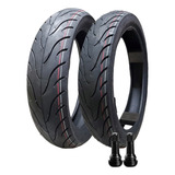 Llantas 100/80-17 + 140/60-17 Power Tire Tl Cbf160 Invicta16