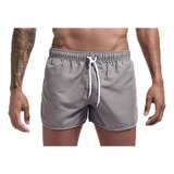 Short Playa Hombre Short Traje De Baño Color Sólido Hombre