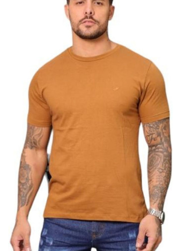 Camiseta Masculina Slim De Algodão Básica Premium