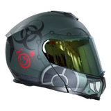 Casco Roda Revenge Pro Verde Mate Outbreak  Abatible Svs