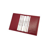 Porta-tarjetas De Crédito- Tipo Libro- 100% Cuero- (rojo)