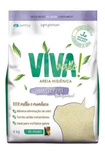 Areia Higienica Viva Verde Vida Descomplicada 4kg