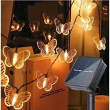 6.5m 30 Led Impermeable 8 Modo Solar Sensor Mariposa Luces 