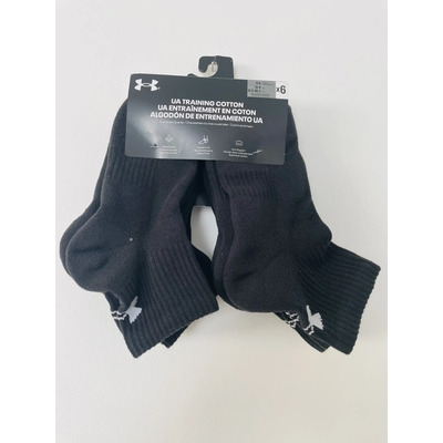 Juego De 6 Pares De Tines Unisex, Under Armour Negro Estampado S