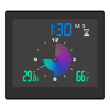 Reloj De Pared Con Temperatura, Impermeable, Digital Y Con H