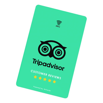 Tarjeta NFC BiiCards NTAG215-CARD Para Reseñas Trip Advisor Con QR | Envío gratis