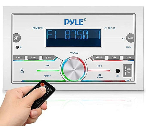 Pyle - Receptor De Radio Marino Con Bluetooth, 300 W, Doble.
