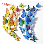 144 Mariposas Decorativas, Imanes + Pegatinas De Doble Cara