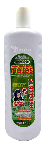 Shampoo Repelente De Piojos 1100 Ml Indio Papago.