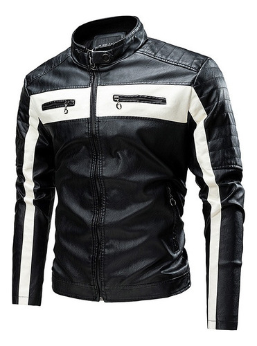 Chamarra Motociclista Biker Bomber Casual Slim Rompevientos