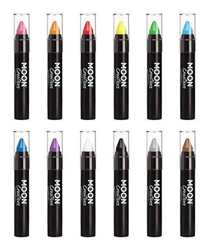 Pintura De Cara Stickcuerpo Crayon Set De 12 Maquillaje Par