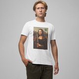 Camiseta Poliester   Cannabis Mona Lisa Camisa Maconha