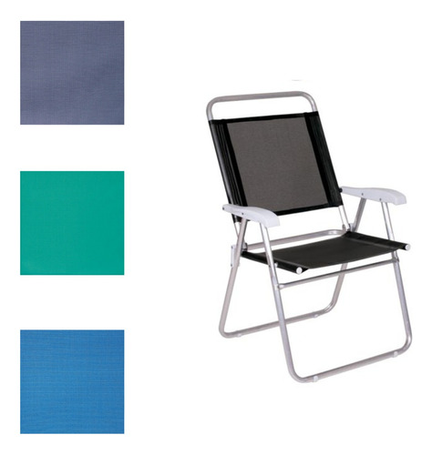 Cadeira Sol Praia Master Sortida Confortável Plus Size 120kg
