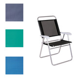 Cadeira Sol Praia Master Sortida Confortável Plus Size 120kg
