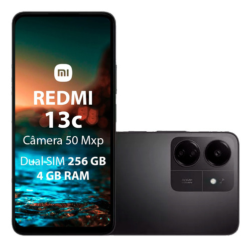 Xiaomi Redimi 13c 256gb 4gb Ram Midnight Black Versão Global