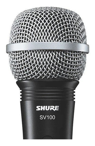 Microfone De Mão Sv100 Shure Dinâmico Com Interruptor