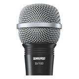 Microfone De Mão Sv100 Shure Dinâmico Com Fio