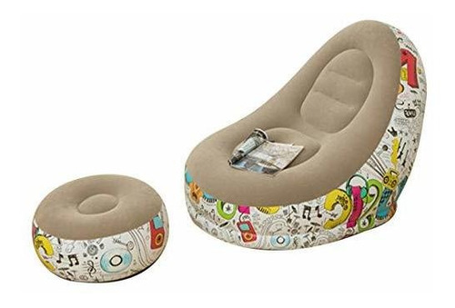 Sillón Inflable Otomano Blow Up Chaise Lounge Air Lazy...