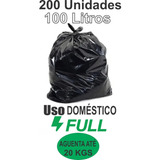 Saco De Lixo 100 Litros Uso Doméstico 200 Uni Micra 05 Forte