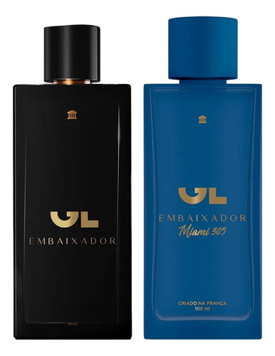 Perfumes Gusttavo Lima Embaixador 100ml + Miami 305 100ml - Lacrados