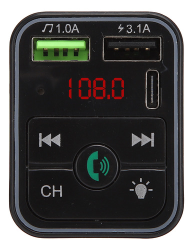 Reproductor Mp3 F2 Para Coche Con Luz Ambiental/bluetooth/tr