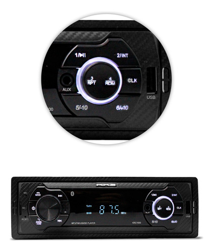 Radio Automotivo Mp3 Player Krc1600r Bt Usb Sd 4x45w Kx3