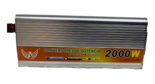 Conversor Veicular Inversor 2000w De Potência Dc 12v Ac 220v