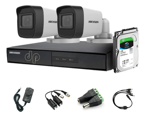 Kit Hikvision Dvr 4ch + Disco 1tb + 2 Camaras Full Hd Psenda