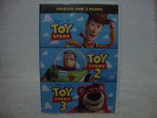 03 Dvds Originais Toy Story 1, 2 & 3- Coleção Com 3 Filmes