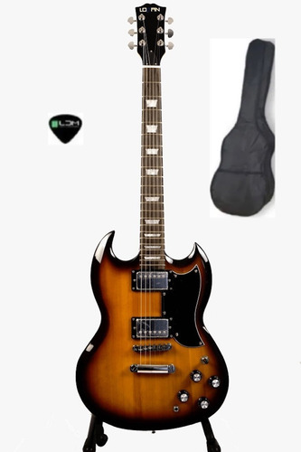 Guitarra Electrica Logan Tipo Sg Incluye Funda Y Plumilla