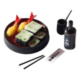 . 1/12 Casa De Muñecas Sushi Comida Juguetes En Miniatura