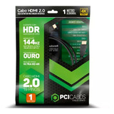 Cabo Hdmi 2.0 4k Ultra Hd 19 Pinos 144hz 1080p Srgb Hdr 1m