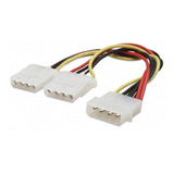 Cable De Poder Sata 2 Hembras 1 Macho Molex 4 Pines