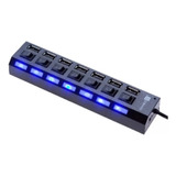  Hub Multipuerto Extensión 7 Puertos Usb 2.0 On/off Led 