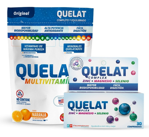 Quelat Complex 30 Comp. +  Quelat Multivitamínico Oferta