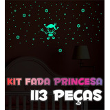 Adesivos Que Brilham No Escuro - Fada Princesa + Estrelas