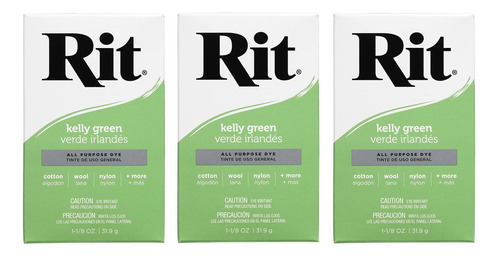 Rit Dye 3-32 11749 Tinte Para Tela En Polvo, Verde Kelly (hr