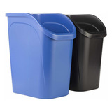 Basurero Rubbermaid Cesta De 9.4 G, 2 Unidades, Azul Y N Ccm