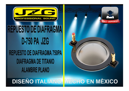 Repuesto De Diafragma Jzg 750pa Jbl