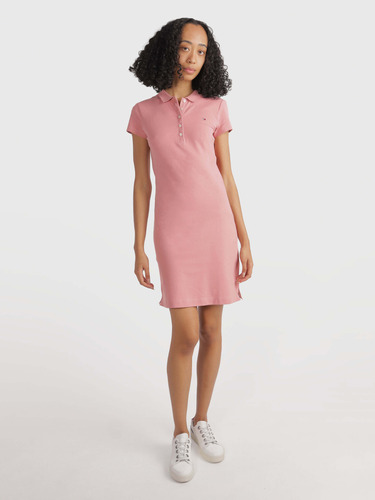 Vestido Con Cuello Polo De Mujer Rosa Tommy Hilfiger