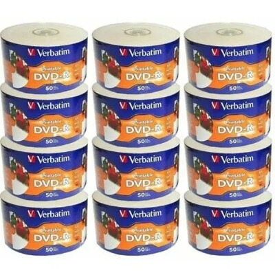 Dvd-r Imprimible Marca Verbatim Por Caja 600 Pzs | Envío gratis