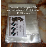 Bolsas Externas Con Adhesivo Para Cds X 100 Unidades