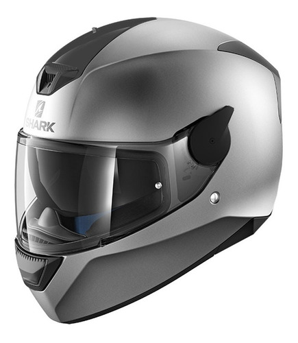 Capacete Monocolor Cinza Shark D-skwal 2 Blank + Brinde