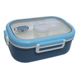 Porta Comidas Tupper 2 Pisos Con Cubiertos Lunch Box