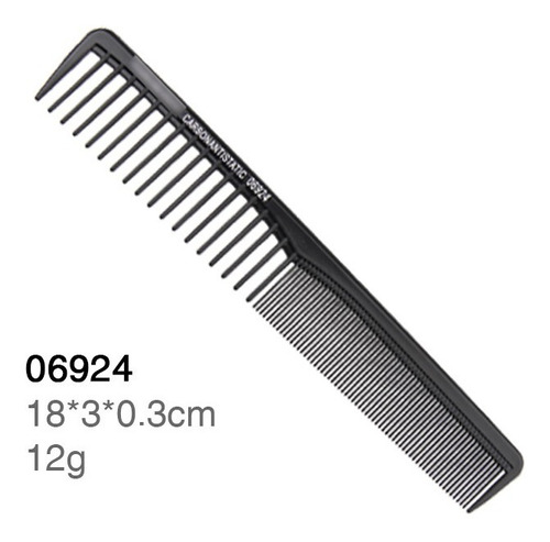 Peineta Carbón/ Carbono Para Peluquería Varios Modelo 8912